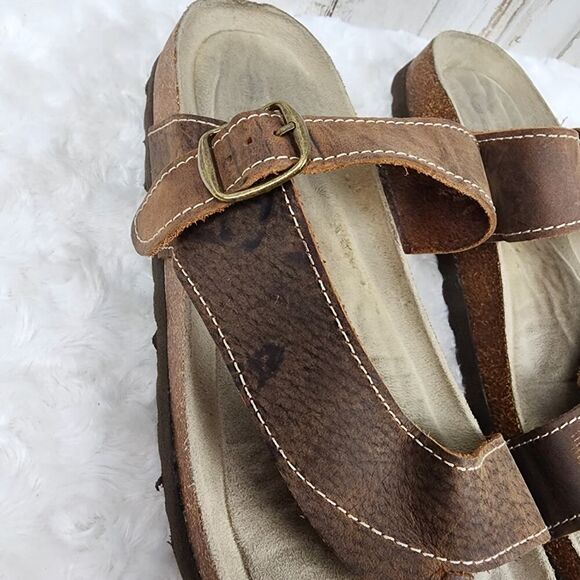White Mountain Carly Slide On Sandals Brown Size 9 - Picture 7 of 9